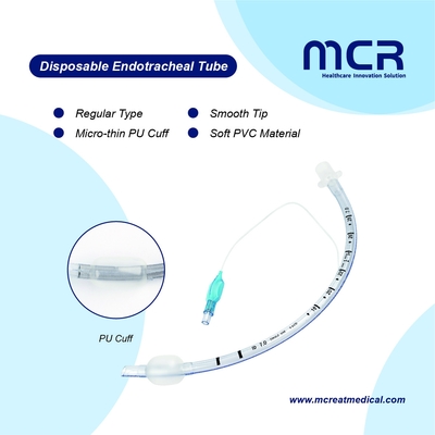 Tubo endotracheale in PVC trasparente con pallone morbido
